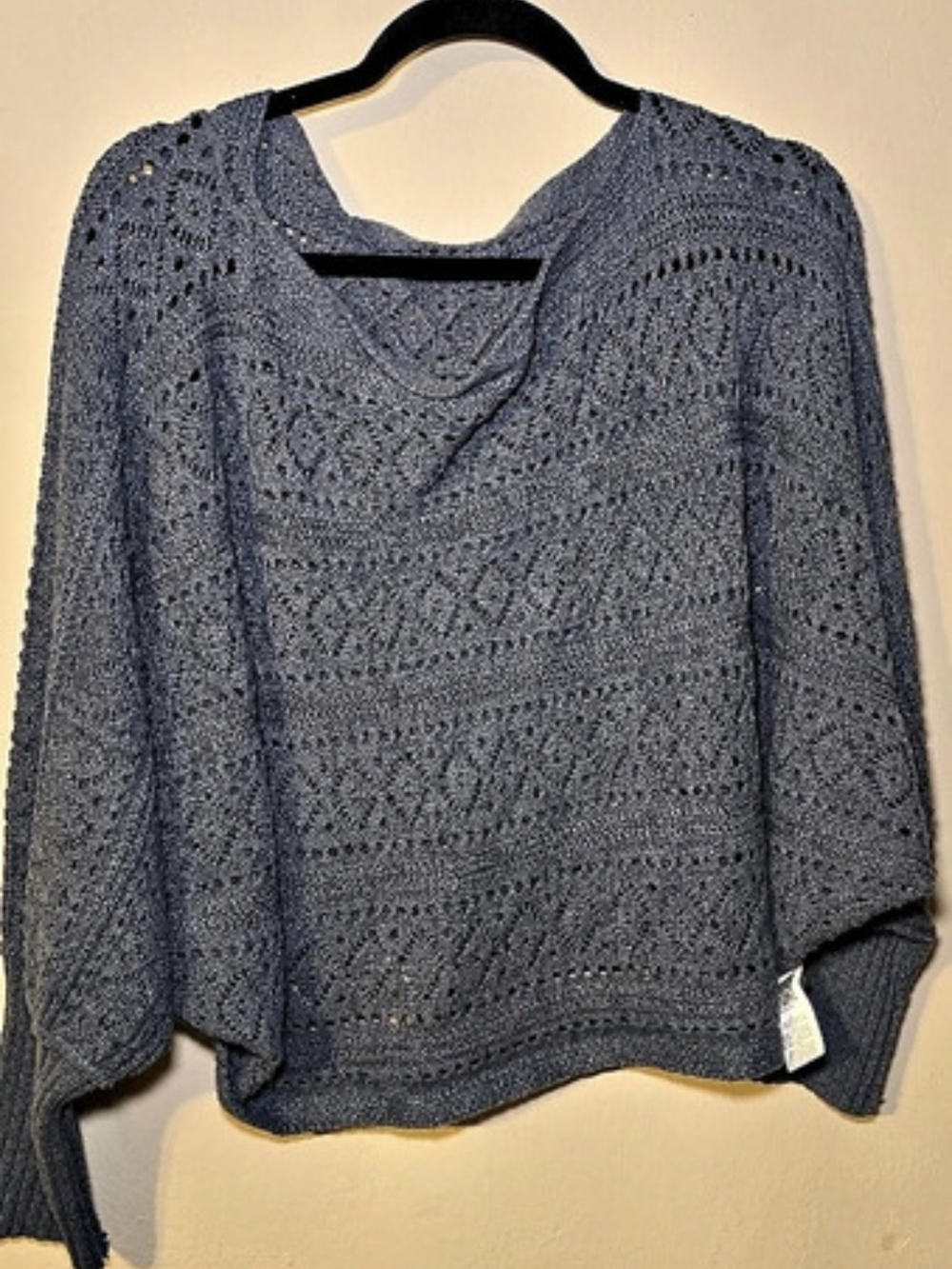 SHEIN Knit V-Neck Sweater Size XL Blue